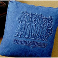 Tyca's Embossed Denim Pillow